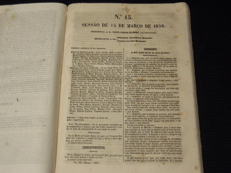 1856 JAN-JUL DIARIO DA CAMARA DOS DEPUTADOS VOLUMES LOT OF 3 - LISBOA - KD 2016K