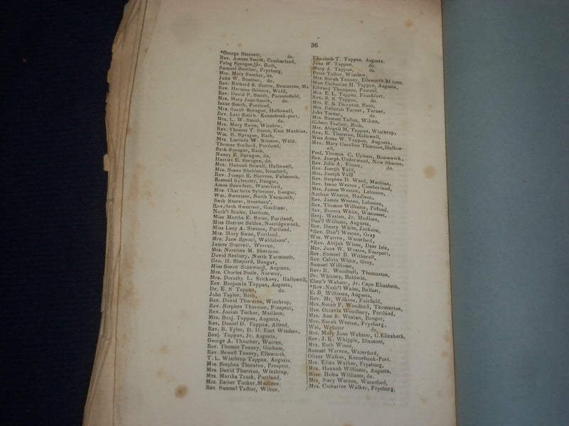 1838 MAINE MISSIONARY SOCIETY SERMON BY CARLTON HURD - J 4583