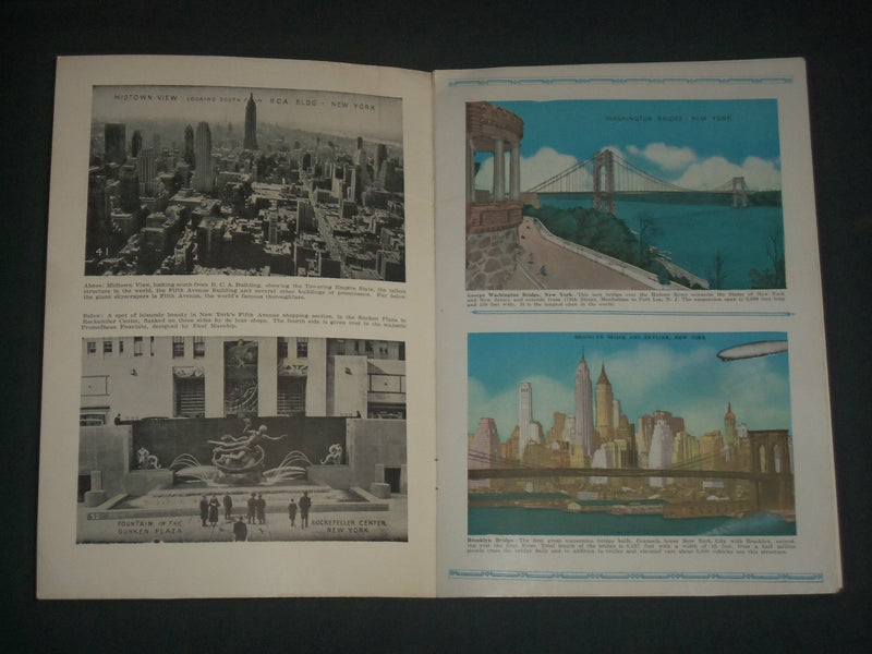 1940'S NEW YORK THE WONDER CITY VIEW BOOK - ILLUSTRATED IN COLORS - J 3950