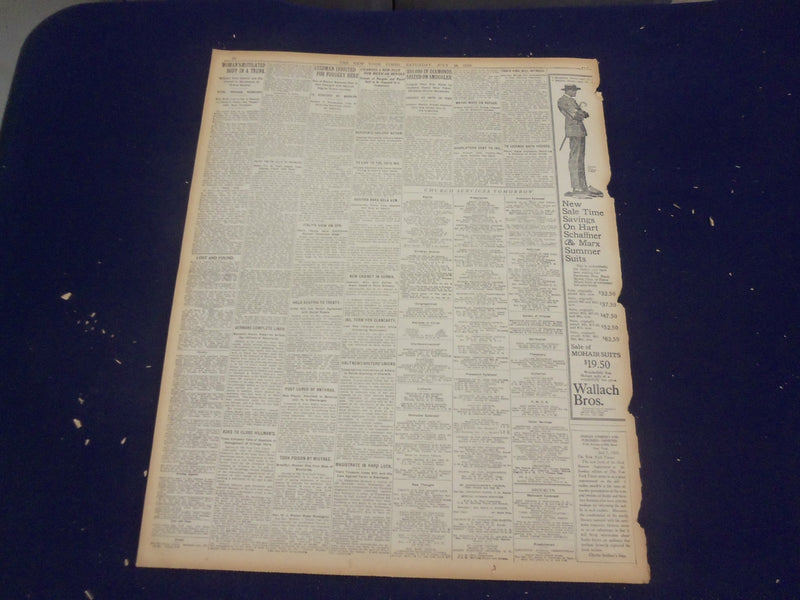 1920 JULY 24 NEW YORK TIMES - RESOLUTE WINS CUP TO BE DECIDED TODAY - NT 9339