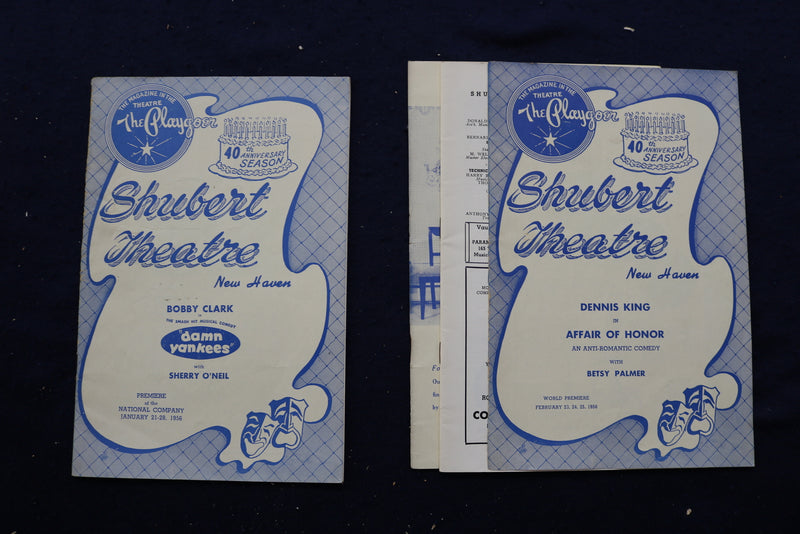 1947-1961 SHUBERT THEATRE PROGRAMS - LOT OF 9 - NEW HAVEN, CT - K 760