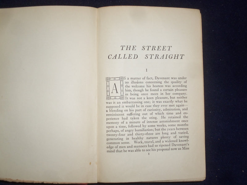 1912 THE STREET CALLED STRAIGHT HARDCOVER BOOK ILLUSTRATED BY O. LOWELL- KD 9065