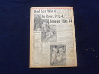 1958 JUNE 10 BOSTON RECORD AMERICAN NEWSPAPER -GOLDFINE THREAT TO SOLONS-NP 6275