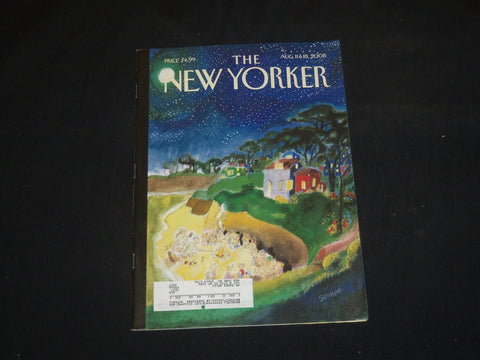 2008 AUGUST 11 & 18 THE NEW YORKER MAGAZINE - ILLUSTRATED COVER - NY 2131