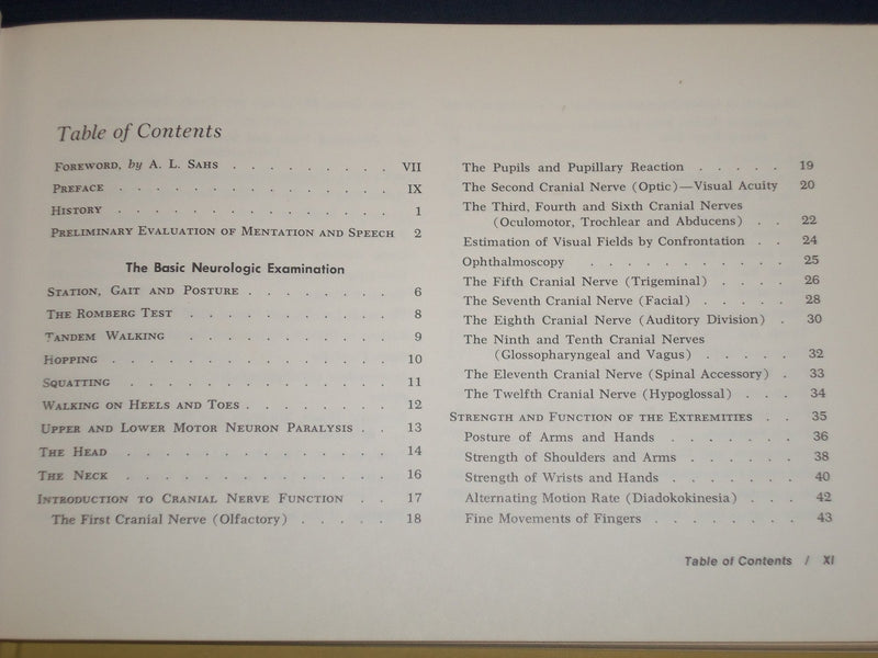 1973 PICTORIAL MANUAL OF NEUROLOGIC TESTS BOOK BY M. W. VAN ALLEN - KD 2485