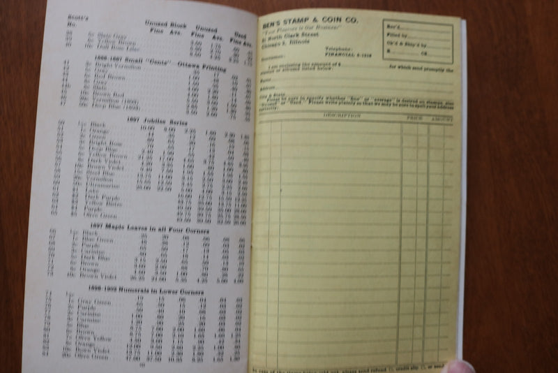 1951 BEN'S STAMP & COIN CO. POSTAGE STAMPS PRICE LIST - SOFTCOVER BOOK - K 3171