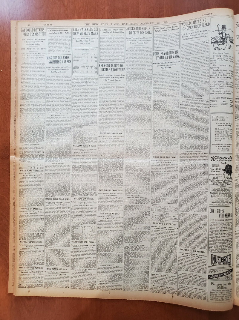 1921 JAN 22 NEW YORK TIMES-ROCKEFELLER GIVES $1MIL FOR STARVING CHILDREN-NT 8105