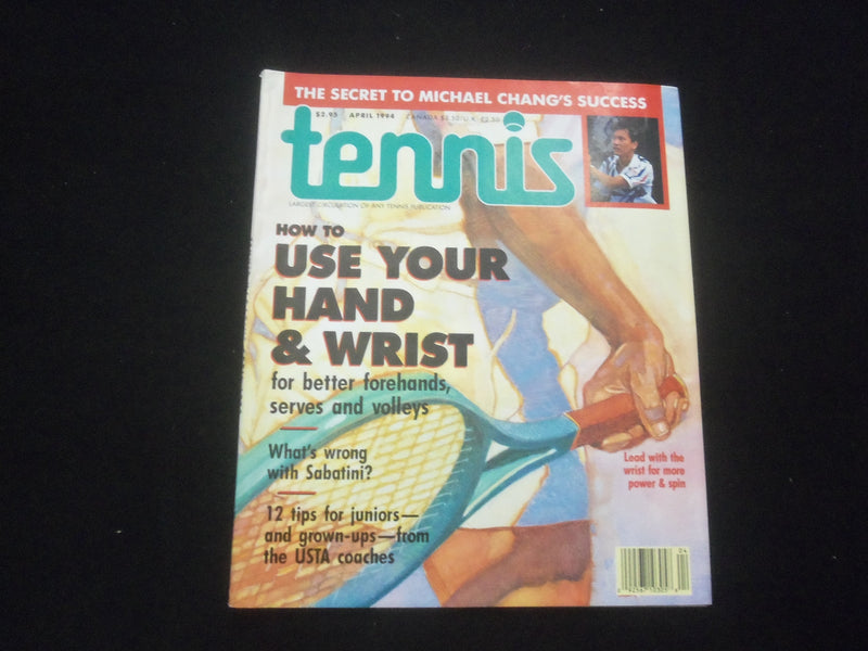 1994 APRIL TENNIS MAGAZINE - MICHAEL CHANG - USE YOUR HAND & WRIST - ST 201I
