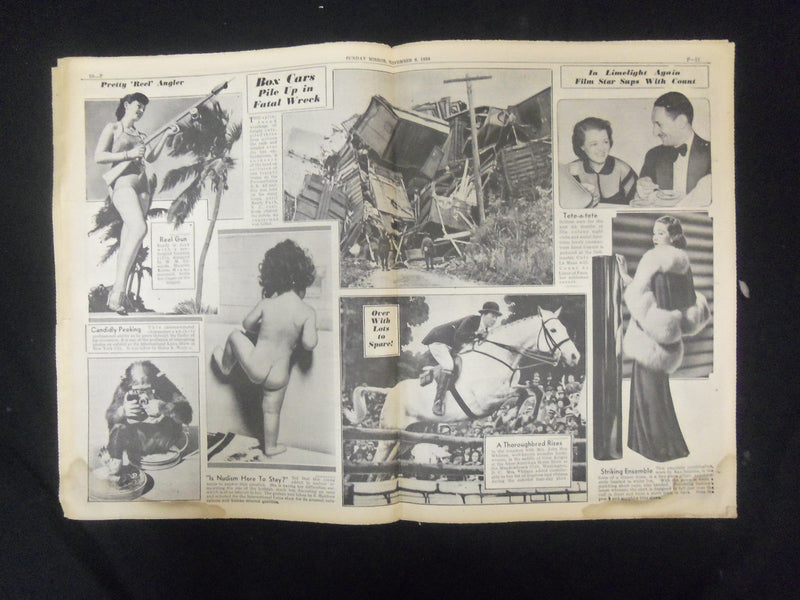 1936 NOVEMBER 8 NEW YORK SUNDAY MIRROR-GEM THEFT JAILS 
