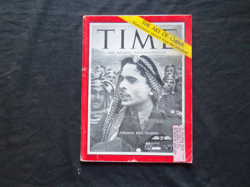 1957 MAY 6 TIME MAGAZINE - JORDAN'S KING HUSSEIN - T 1588