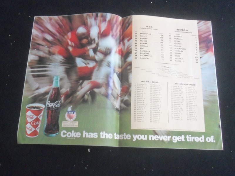 1967 BOWDOIN COLLEGE FOOTBALL PROGRAMS - LOT OF 2 - B 5529L
