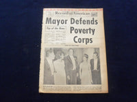 1965 NOV 20 BOSTON RECORD AMERICAN NEWSPAPER-MAYOR DEFENDS POVERTY CORPS-NP 6305