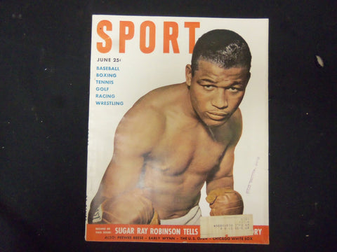 1951 JUNE SPORT MAGAZINE - SUGAR RAY ROBINSON COVER - GREAT PHOTOS - ST 3499