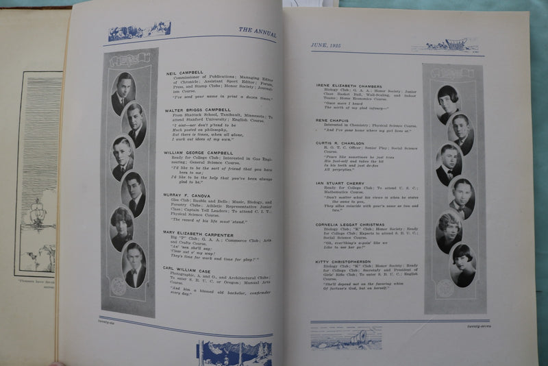 1925 THE ANNUAL PASADENA HIGH SCHOOL YEARBOOK - PASADENA, CA -SOFTCOVER- YB 3594