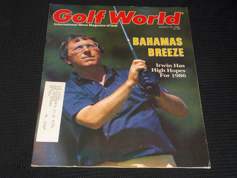 1986 JANUARY 10 GOLF WORLD MAGAZINE - HALE IRWIN FRONT COVER - E 5574A