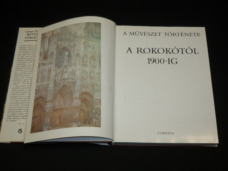 1989 A ROKOKOTOL 1900-IG MUVESZET TORTENETE HARDCOVER BOOK - R 720X
