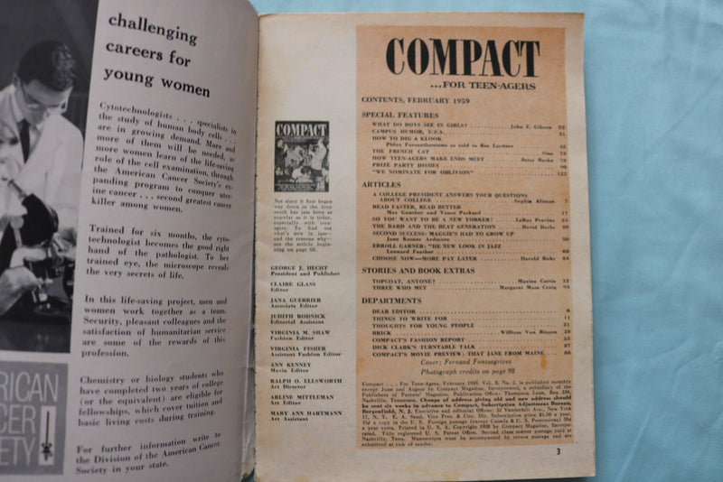 1957-1959 COMPACT DIGEST MAGAZINE - LOT OF 8 - O 3941