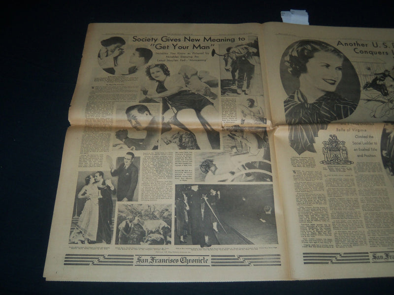 1937 JANUARY 3 SAN FRANCISCO CHRONICLE SUNDAY MAGAZINE SECTIONS -COMICS- NP 3706