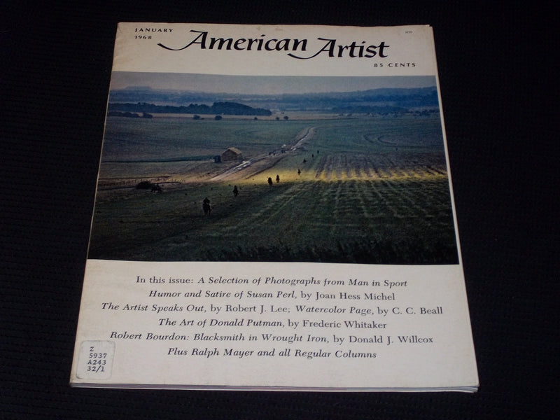 1968 JANUARY AMERICAN ARTIST MAGAZINE VERY NICE ART COVER & CONTENT - E 2140