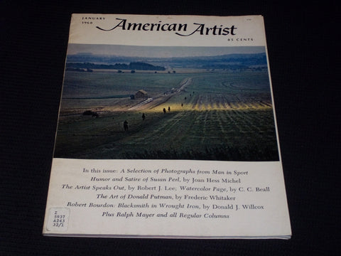 1968 JANUARY AMERICAN ARTIST MAGAZINE VERY NICE ART COVER & CONTENT - E 2140