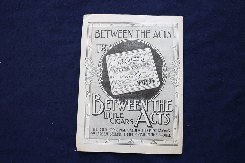 1904 GLOBE THEATRE - SHORE ACRES - PROGRAM - COCA-COLA AD - K 1669
