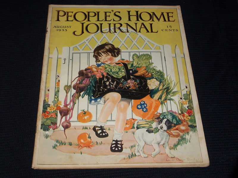 1925 AUGUST PEOPLE'S HOME JOURNAL MAGAZINE NICE ILLUSTRATED COVER ART - E 2776