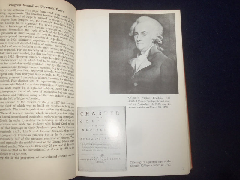 1966 RUTGERS: A BICENTENNIAL HISTORY HARDCOVER BOOK BY RICHARD MCCORMICK-KD 9151