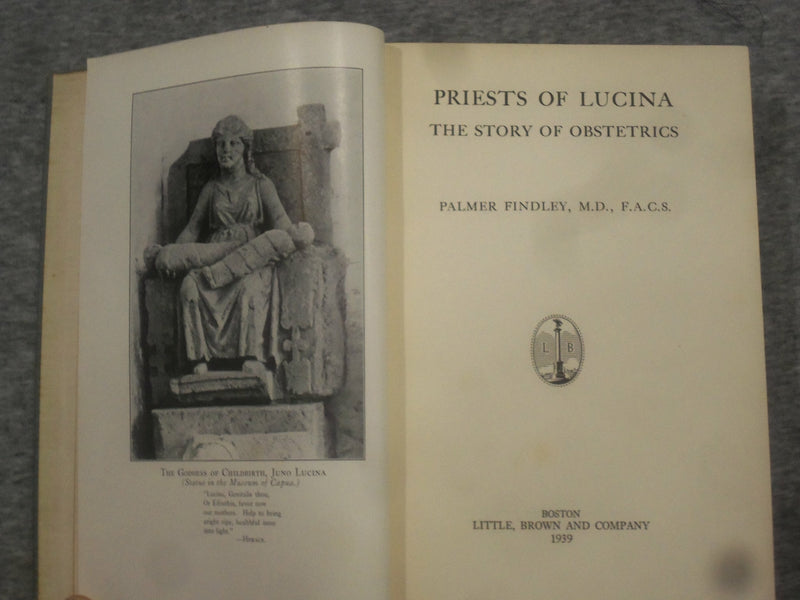 1939 PRIESTS OF LUCINA - THE STORY OF OBSTECTRICS BY PALMER FINDLEY, MD-KD 2758M