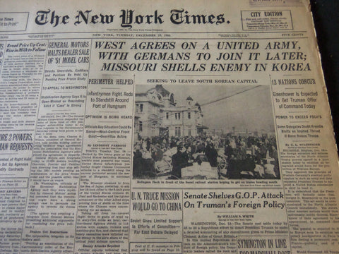 1950 DECEMBER 19 NEW YORK TIMES - WEST AGREES ON A UNITED ARMY - NT 6014