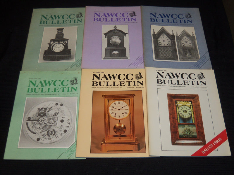 1986-1994 NAWCC BULLETIN WATCH & CLOCK COLLECTORS MAGAZINES LOT OF 24 - O 2364A