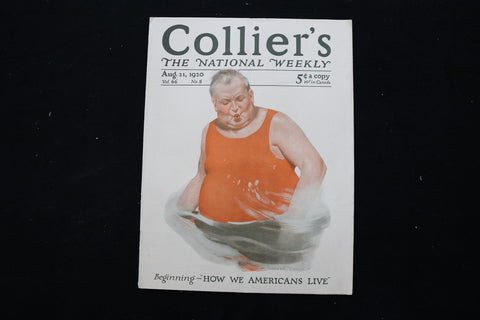 1920 AUGUST 21 COLLIER'S MAGAZINE - HOW AMERICANS LIVE COVER - E 10993