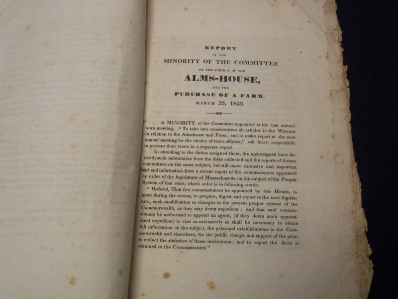 1833 MARCH 25 PORTSMOUTH ALMS HOUSE SCHOOL COMMITTEE REPORT - K 2036