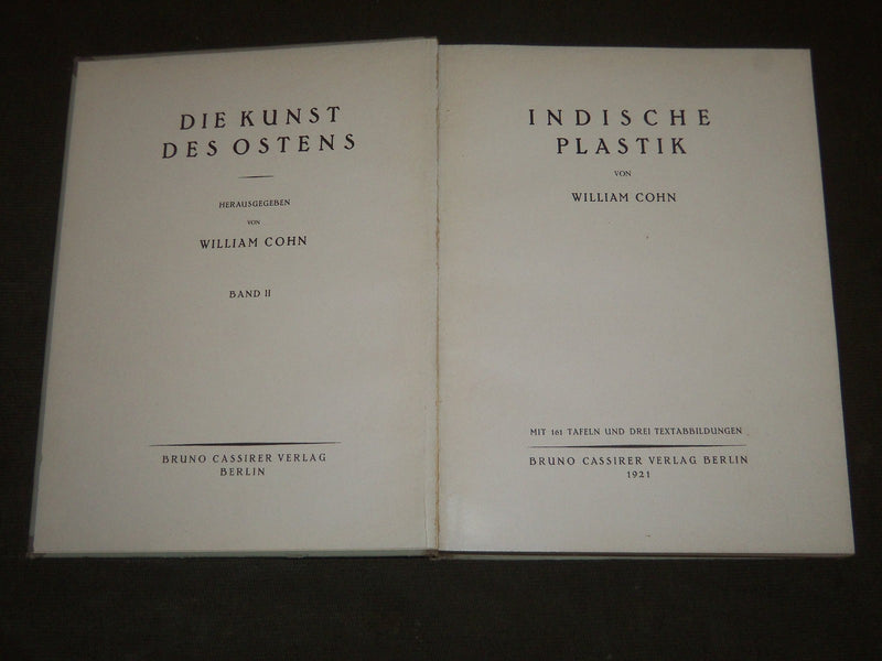 1921 INDISCHE PLASTIK BY WILLIAM COHN BOOK - GREAT PHOTOS - KD 3691