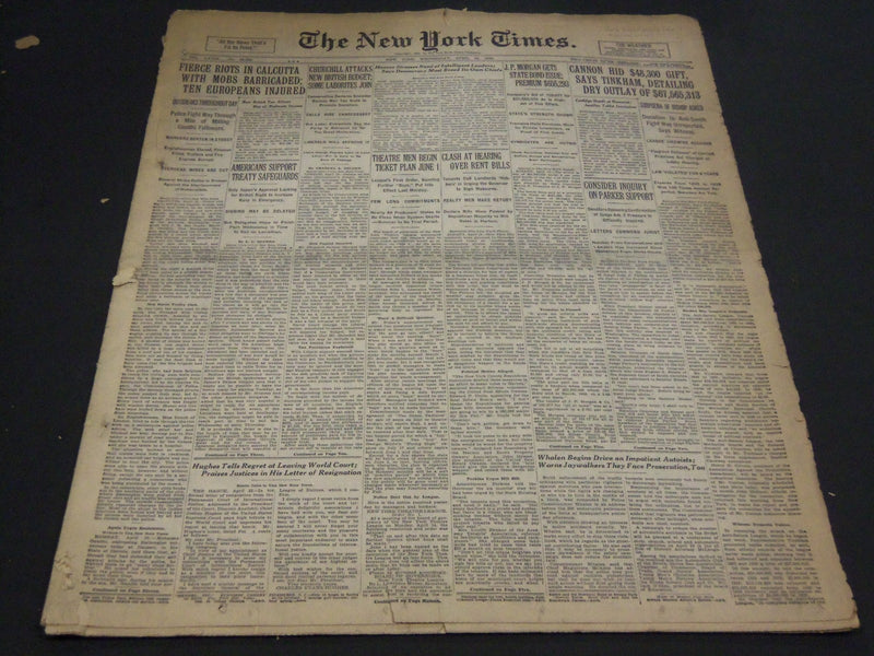 1930 APRIL 16 NEW YORK TIMES - YANKS LOSE OPENER - BABE RUTH - NT 4957