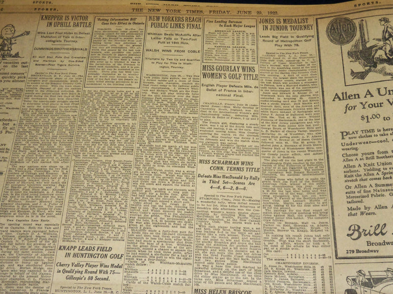 1923 JUNE 29 NEW YORK TIMES - FREE MRS. LONERGAN ON MURDER CHARGE - NT 8722