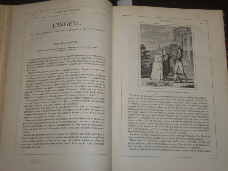 1867 ROMANS DE VOLTAIRE VOLUME - NICE ILLUSTRATIONS - KD 26