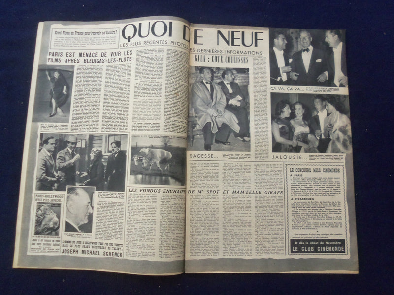 1948 OCT 26 CINEMONDE MAGAZINE - LINDA DARNELL COVER - BELGIUM EDITION- SP 4867Y