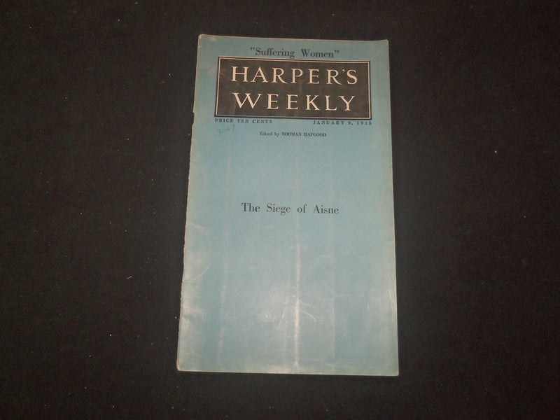 1915 JANUARY 9 HARPER'S WEEKLY MAGAZINE - THE SIEGE OF AISNE - SP 1520D