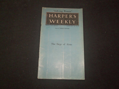 1915 JANUARY 9 HARPER'S WEEKLY MAGAZINE - THE SIEGE OF AISNE - SP 1520D