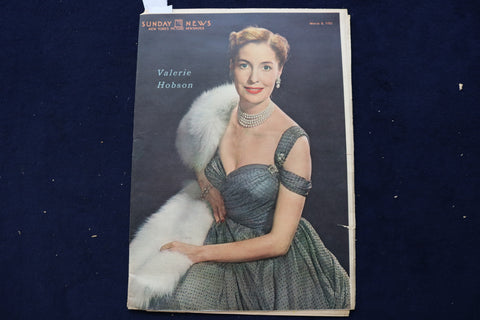 1953 MARCH 8 NEW YORK SUNDAY NEWS PICTURE SECTION - VALERIE HOBSON - NP 8751