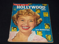 1951 WHO'S WHO IN HOLLYWOOD MAGAZINE - JANE POWELL FRONT COVER - E 13684