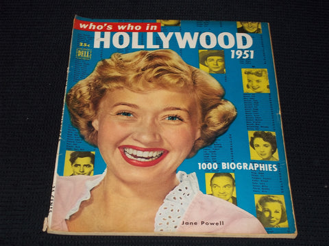 1951 WHO'S WHO IN HOLLYWOOD MAGAZINE - JANE POWELL FRONT COVER - E 13684