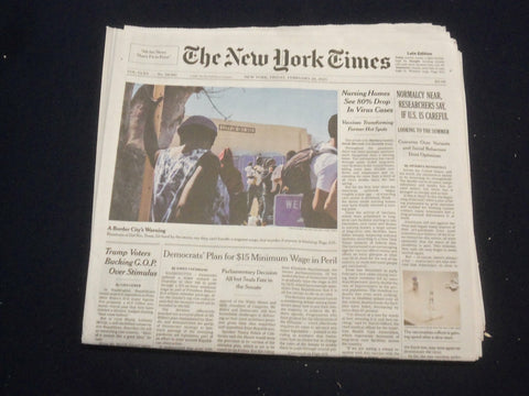 2021 FEBRUARY 26 NEW YORK TIMES - NORMALCY NEAR, IF U.S. IS CAREFUL
