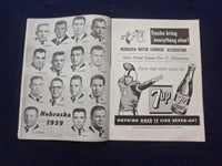 1959 OCTOBER 17 FOOTBALL PROGRAM - INDIANA UNIV VS. UNIV OF NEBRASKA - SP 5454O