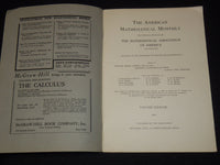 1931 THE AMERICAN MATHEMATICAL MONTHLY MAGAZINE LOT OF 5 ISSUES - WR 277J