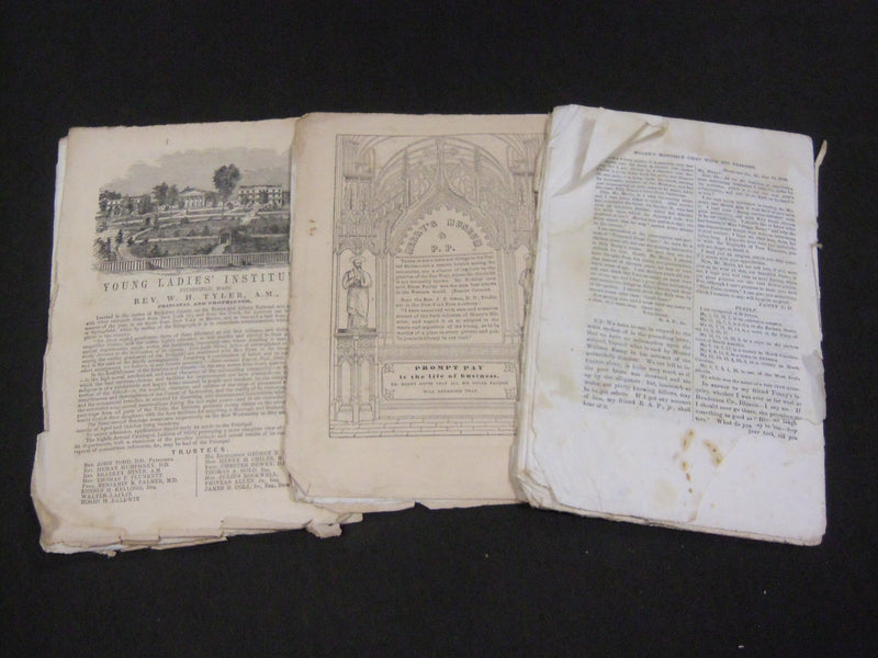 1850 MERRY'S MUSEUM AND PARLEY'S PLAYMATE MAGAZINE LOT OF 3 ISSUES - WR 893