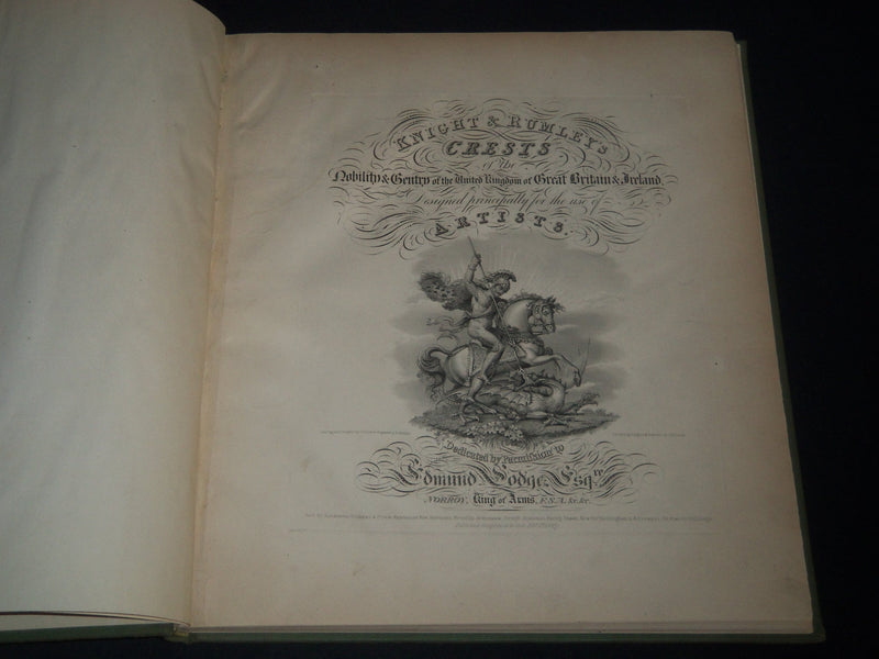 1827 KNIGHT & RUMLEY'S CRESTS OF THE NOBILITY & GENTRY - 29 PLATES - Z 25