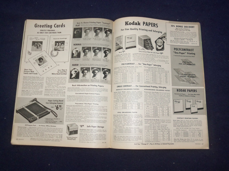 1962 MONTGOMERY WARD CAMERA BOOK CATALOG - SOFTCOVER - J 9312