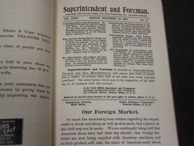 1905 SUPERINTENDENT AND FOREMAN MAGAZINE LOT OF 4 ISSUES - WR 900