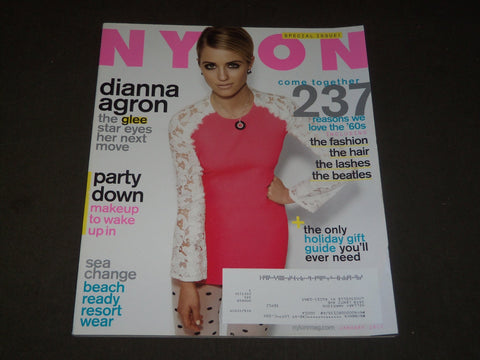 2012 JANUARY NYLON MAGAZINE - DIANNA AGRON COVER - FASHION - B 4220